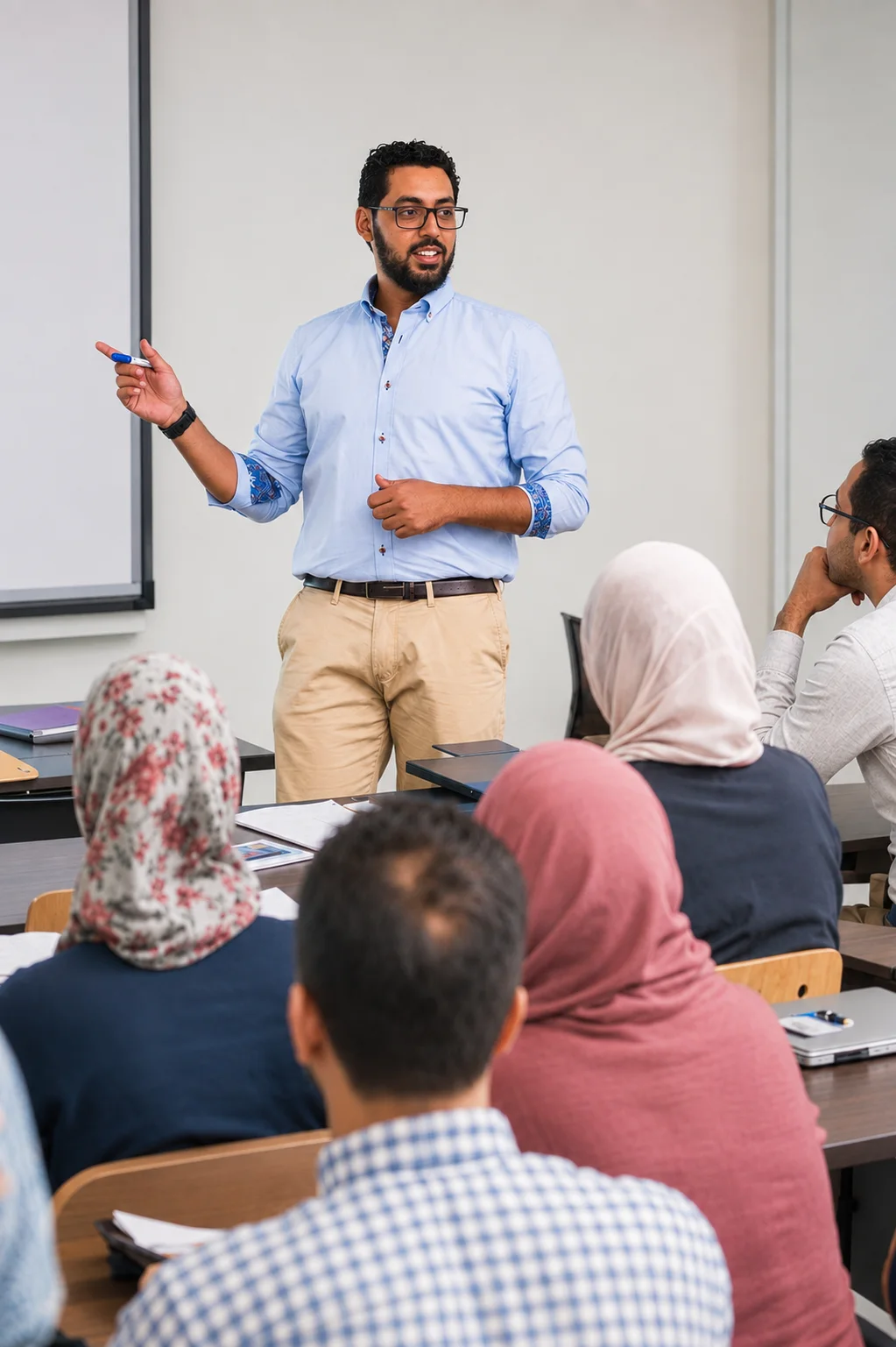 Dr Osama Qandil leading a corporate training session at Sysmex