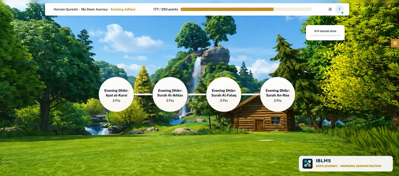 ToQuran Deen Journey pathway interface